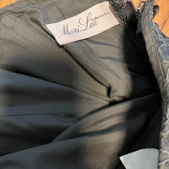 Mori Lee by Madeline Gardner Gown 6 Formal Strapless Gray Trumpet Romantic - Picture 6 of 11
